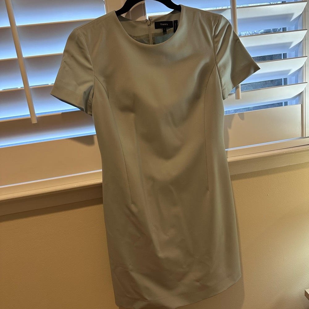 Good Wool Sheath Dress in Sea Foam